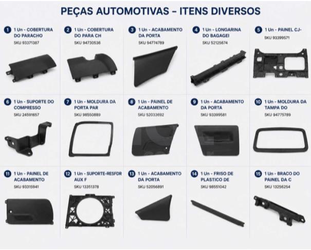 Foto de Juiz de Fora/MG - Acabamento, plastico e lataria - 15 SKUs / 15 pecas - PA00170