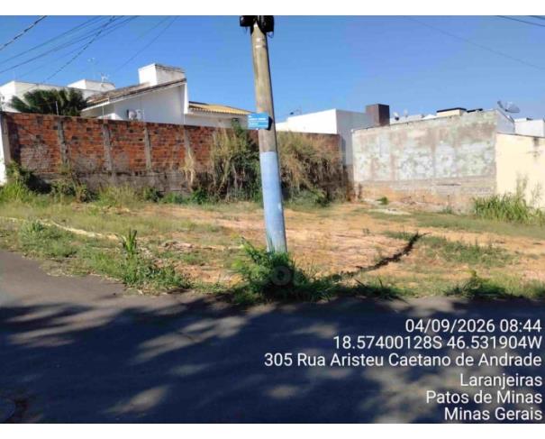 Foto de PATOS DE MINAS/MG - Lote urbano com área de 328,13 m², localizado no bairro Cerrado e Padre Eustáquio 
