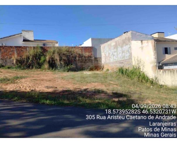 Foto de PATOS DE MINAS/MG - Lote urbano com área de 328,13 m², localizado no bairro Cerrado e Padre Eustáquio 