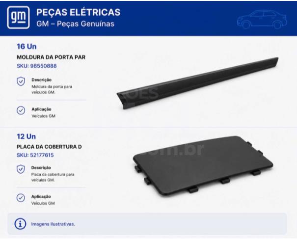 Foto de Juiz de Fora/MG - Acabamento, plastico e lataria - 1 SKUs / 12 pecas - PA00130