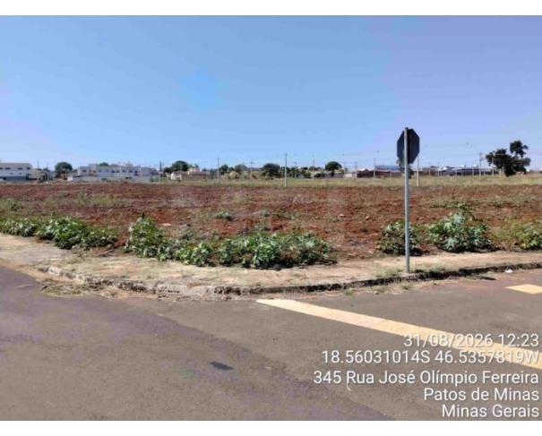 Foto de PATOS DE MINAS/MG - Lote urbano com área de 6.004,77 m², localizado na Rua José Olímpio Ferreira, bairro Residencial Sorriso 