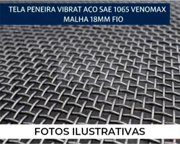 Foto de ITATIAIUÇU MG - 09 TELA PENEIRA VIBRAT ACO SAE 1065 VENOMAX MALHA 18MM FIO 6,35X7,94MM 1470X1980MM REF.: LANTEX 8836-
