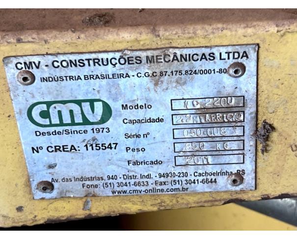 Foto de LAVRAS/MG - Máquina de varrer urbano, marca CMV, modelo VC 2200 