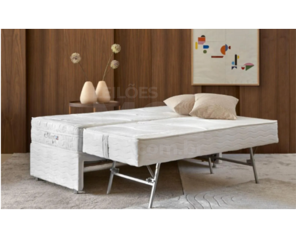 Foto de ITAÚNA/MG -   BIBOX PLUS MOLAS POCKET SUEDE BRANCO 108X188X40 PA6701
