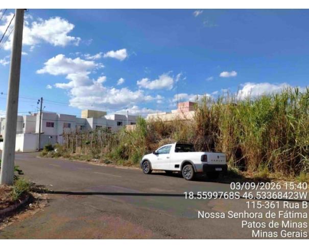 Foto de PATOS DE MINAS/MG - Lote urbano com área de 3.039,76 m², localizado no bairro Nossa Senhora de Fatima