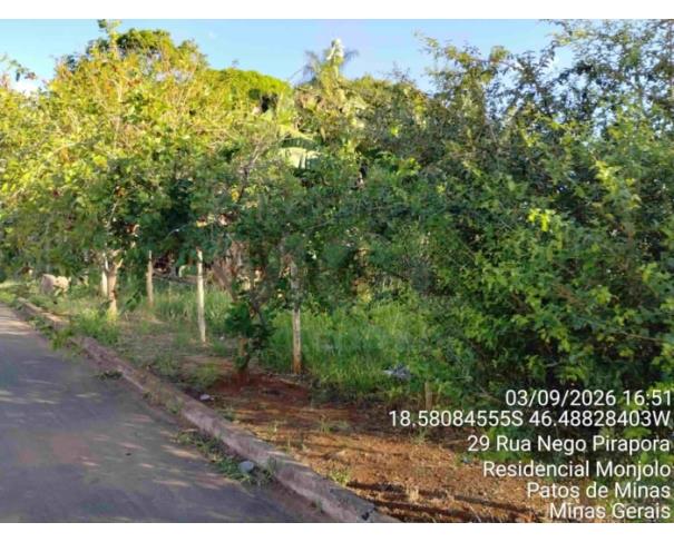 Foto de PATOS DE MINAS/MG - Terreno urbano com área de 2.758,40 m², destinado a equipamento comunitário, localizado no bairro Residencial Monjolo 