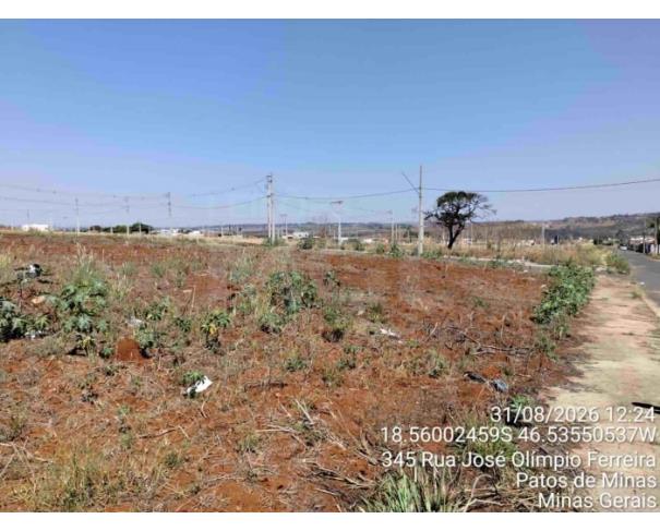 Foto de PATOS DE MINAS/MG - Lote urbano com área de 6.004,77 m², localizado na Rua José Olímpio Ferreira, bairro Residencial Sorriso 