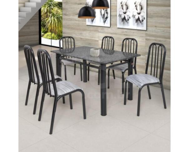Foto de ITAÚNA/MG - CONJUNTO DE MESA RETANGULAR COM 6 CADEIRAS 