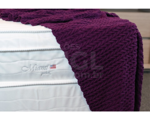 Foto de ITAÚNA/MG - COLCHÃO MIAMI POCKET SUEDE BRANCO 138x188x24CM - MA11663