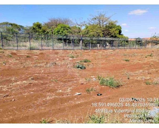 Foto de PATOS DE MINAS/MG - Lote urbano com área de 1.699,76 m², localizado no bairro de Jardim Panorâmico 