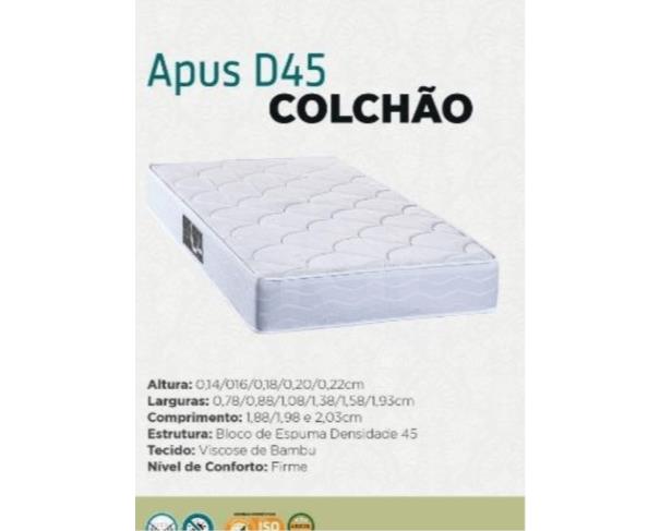 Foto de ITAUNA/MG- COLCHÃO APUS D45 SOLTEIRO 88x188