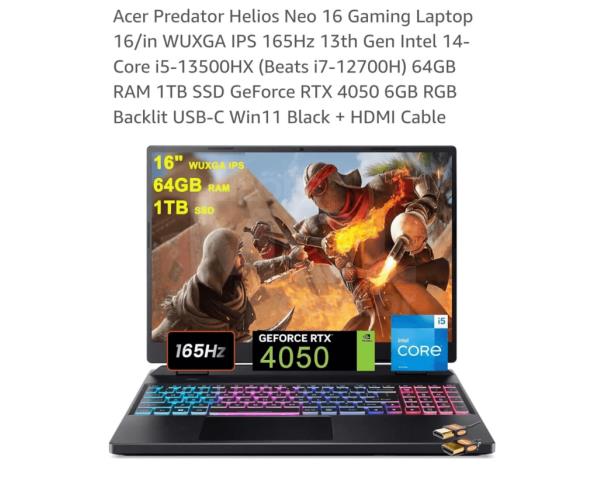Foto de ITAÚNA/MG - NOTEBOOK ACER - PROCESSADOR INTER CORE i5 - PLACA DE VIDEO INVIDIA GEFORCE RTX (G-SYNC ) 165HZ