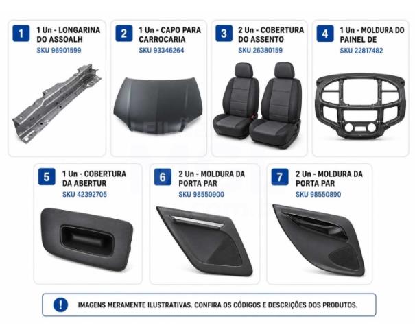 Foto de Juiz de Fora/MG - Acabamento, plastico e lataria - 7 SKUs / 10 pecas - PA00164