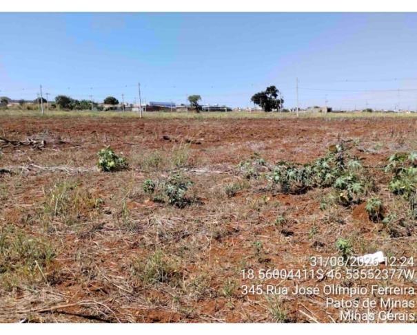 Foto de PATOS DE MINAS/MG - Lote urbano com área de 6.004,77 m², localizado na Rua José Olímpio Ferreira, bairro Residencial Sorriso 