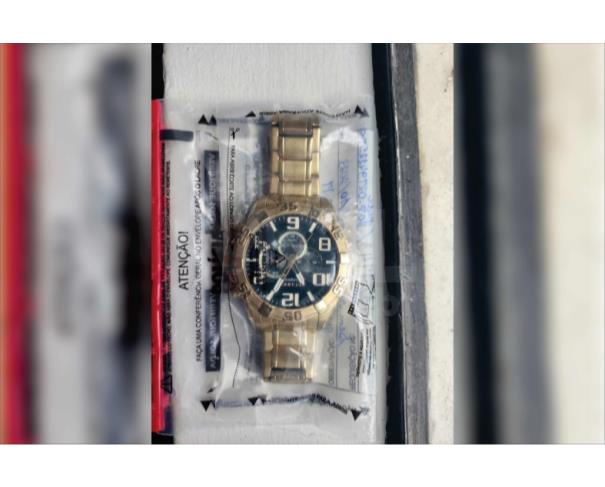 Foto de FORMIGA/MG - PULSEIRA DE OURO E RELÓGIO MARCA TEGHNOS COR DOURADA