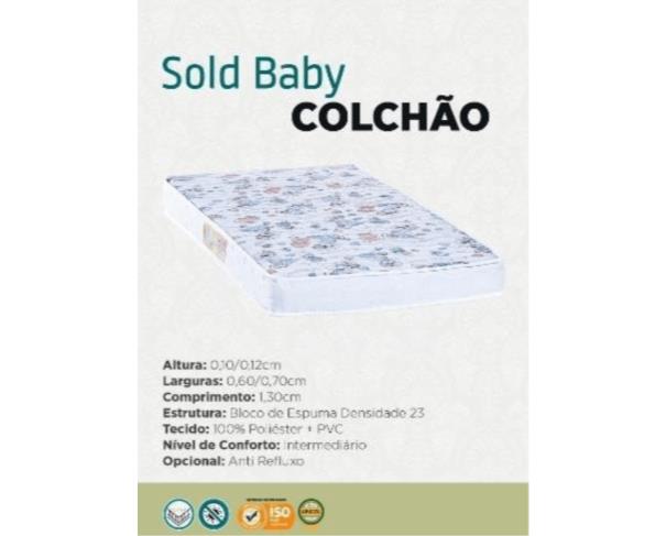 Foto de ITAUNA/MG- COLCHÕES DE BERÇO SOLD BABY 70X130X12