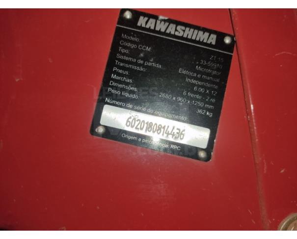Foto de PIEDADE DE CARATINGA/MG -  Microtrator KAWASHIMA ZT 15