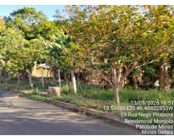 Foto de PATOS DE MINAS/MG - Terreno urbano com área de 2.758,40 m², destinado a equipamento comunitário, localizado no bairro Residencial Monjolo 