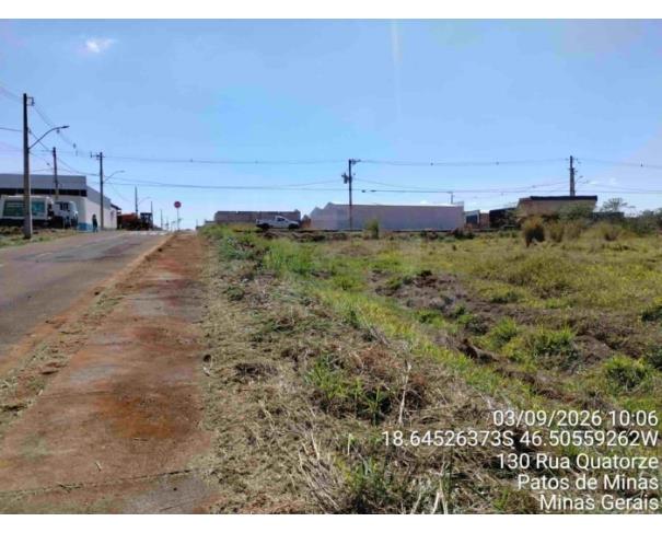 Foto de PATOS DE MINAS/MG - Lote urbano com área de 6.437,52 m², localizado no bairro Planalto 