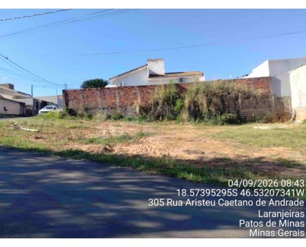 Foto de PATOS DE MINAS/MG - Lote urbano com área de 328,13 m², localizado no bairro Cerrado e Padre Eustáquio 