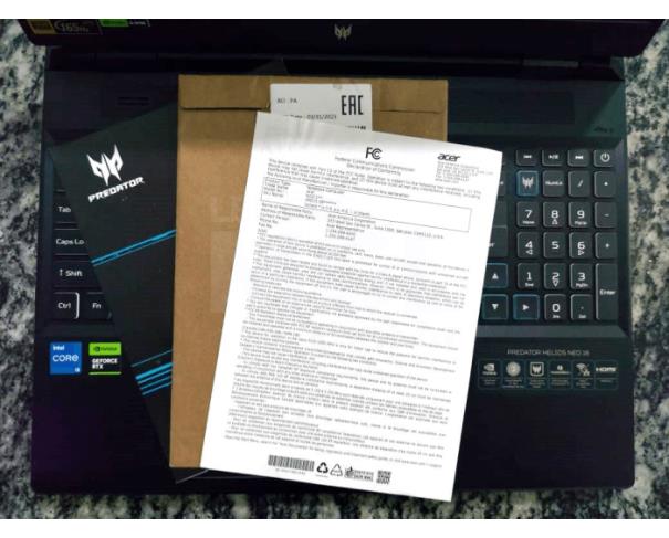Foto de ITAÚNA/MG - NOTEBOOK ACER - PROCESSADOR INTER CORE i5 - PLACA DE VIDEO INVIDIA GEFORCE RTX (G-SYNC ) 165HZ