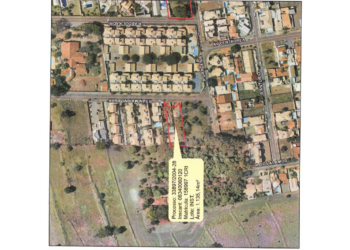 Imagem do imóvel CAMPO GRANDE/MS - Lote de terreno com 1.135,14 m², Rua San Marino Park, Bairro Chácara Cachoeira PREFEITURA MUNICIPAL DE CAMPO GRANDE/MS